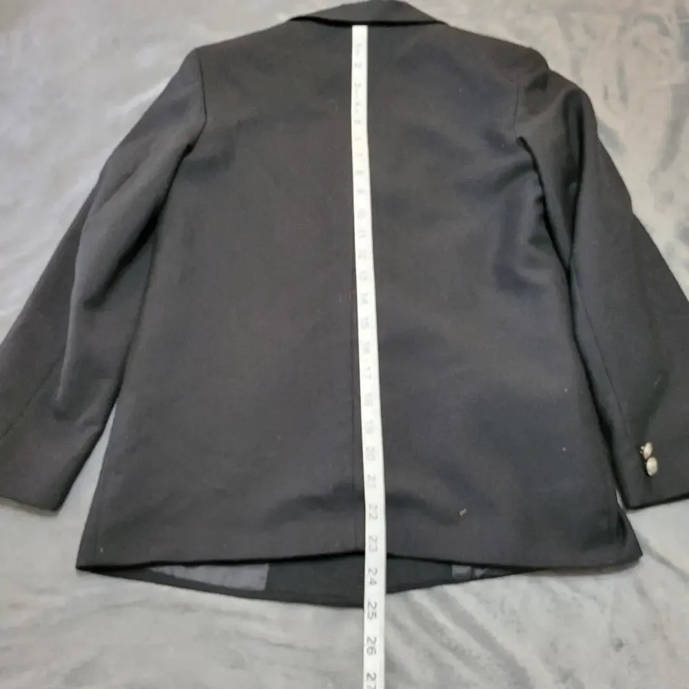 CLASS CLUB BIG BOYS SOLID DRESS JACKET BLAZER SZ 12 BLACK DOUBLE BREASTED JACKET